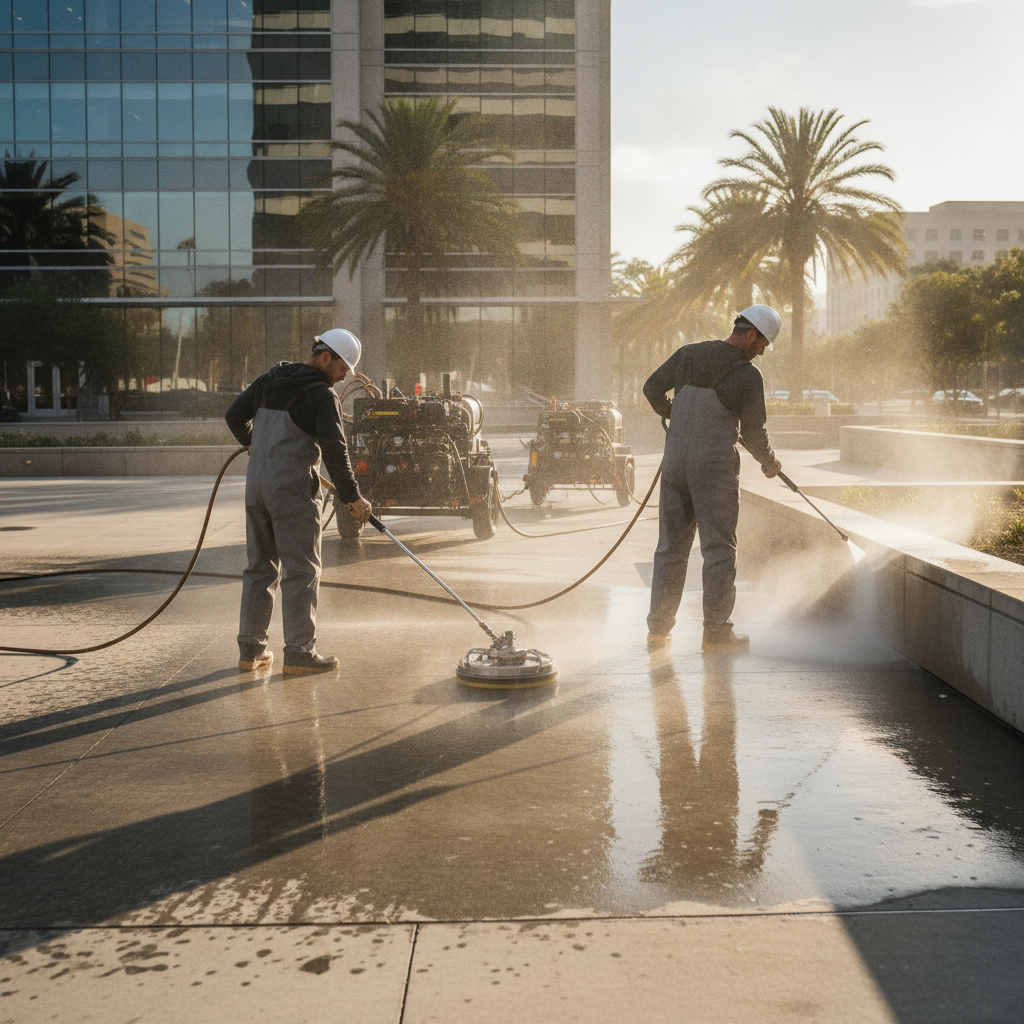 Commercial Pressure Washing no peoples faces only neck to toes allowed